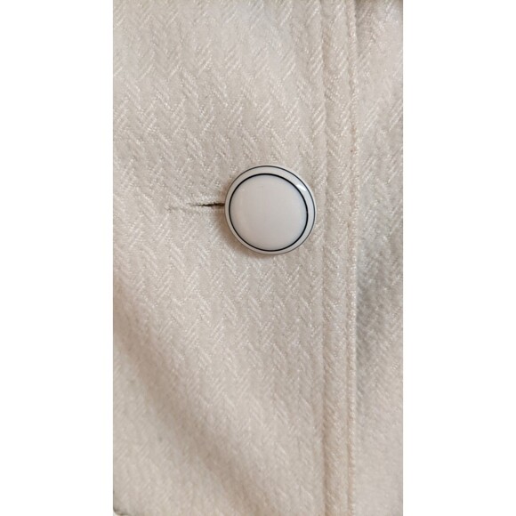 Women's BILLABONG Cotton/Poly Cream Color Double Breasted Belted Coat Size 12 - Picture 8 of 13